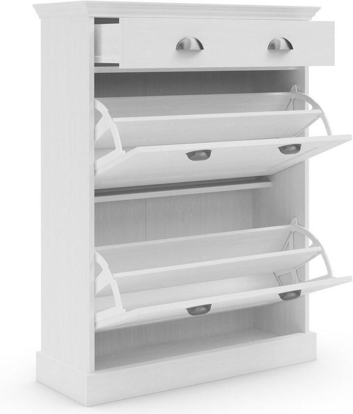 Home affaire Schoenenkast Motala met 2 kleppen en 1 lade plaats voor 12-14 paar schoenen hoogte 105 cm - Foto 2