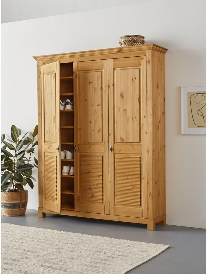 Home affaire Schoenenkast Rauna van massief grenen veel bergruimte - Foto 3