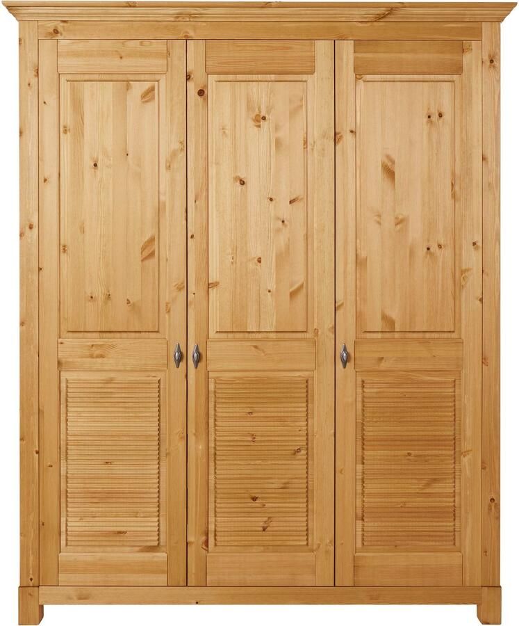 Home affaire Schoenenkast Rauna van massief grenen veel bergruimte