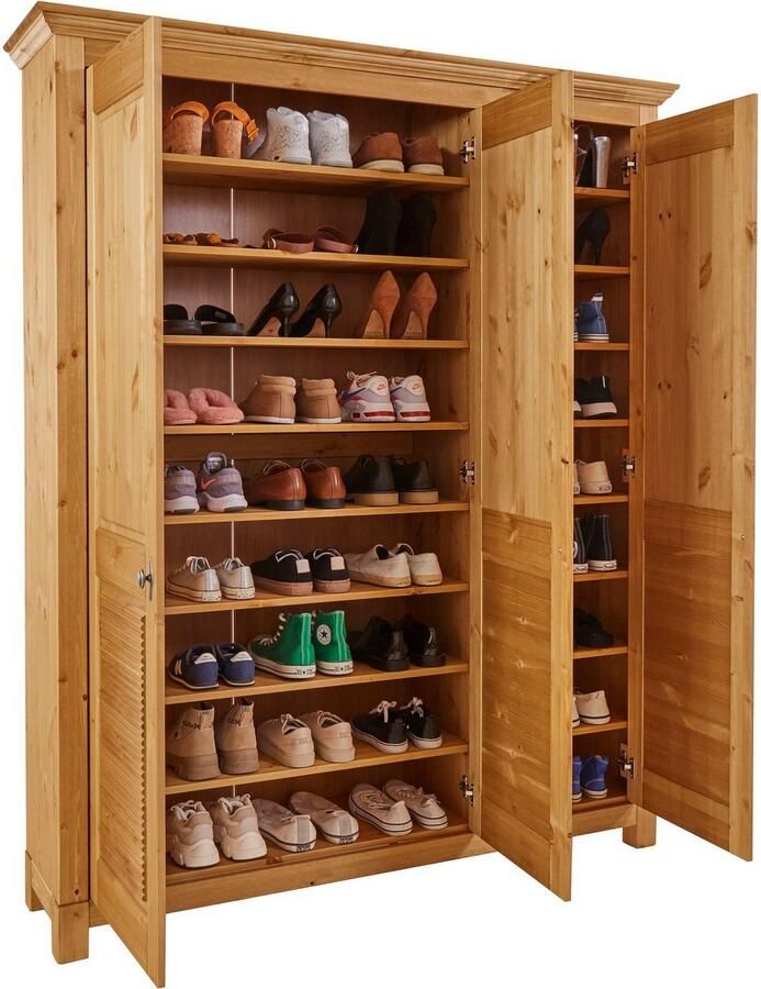 Home affaire Schoenenkast Rauna van massief grenen veel bergruimte - Foto 2