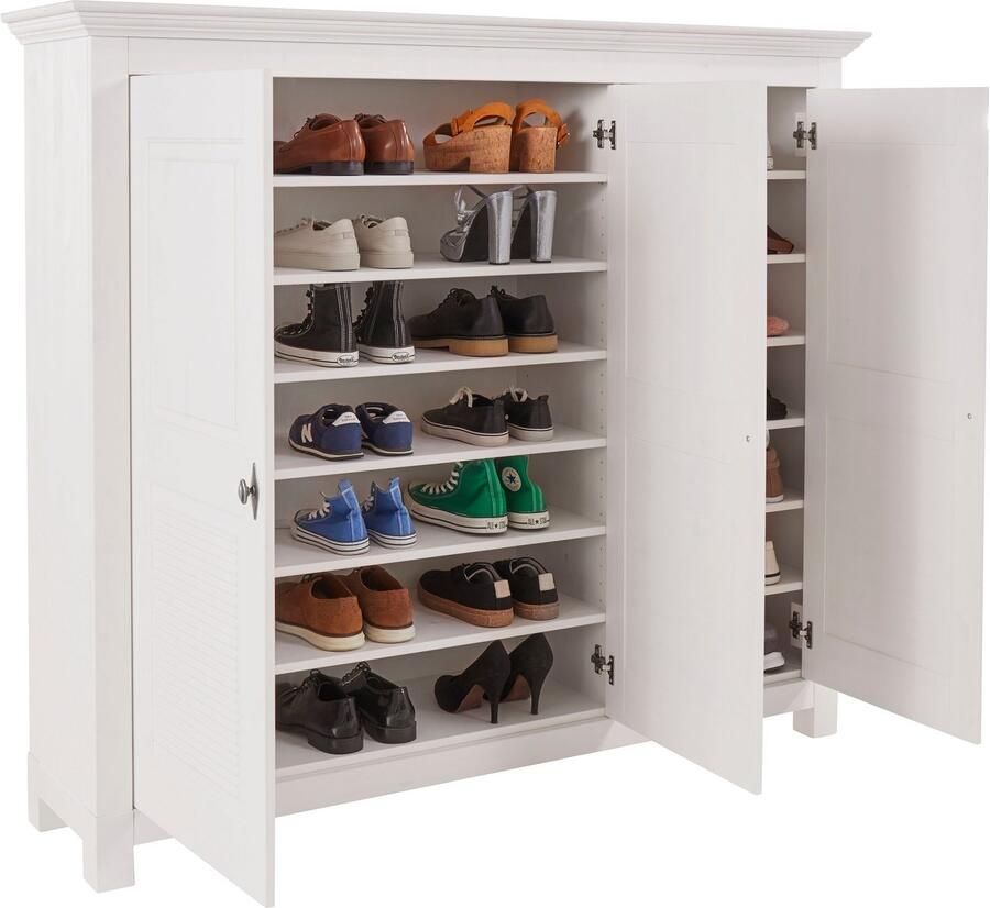 Home affaire Schoenenkast Rauna van massief grenen veel bergruimte - Foto 2