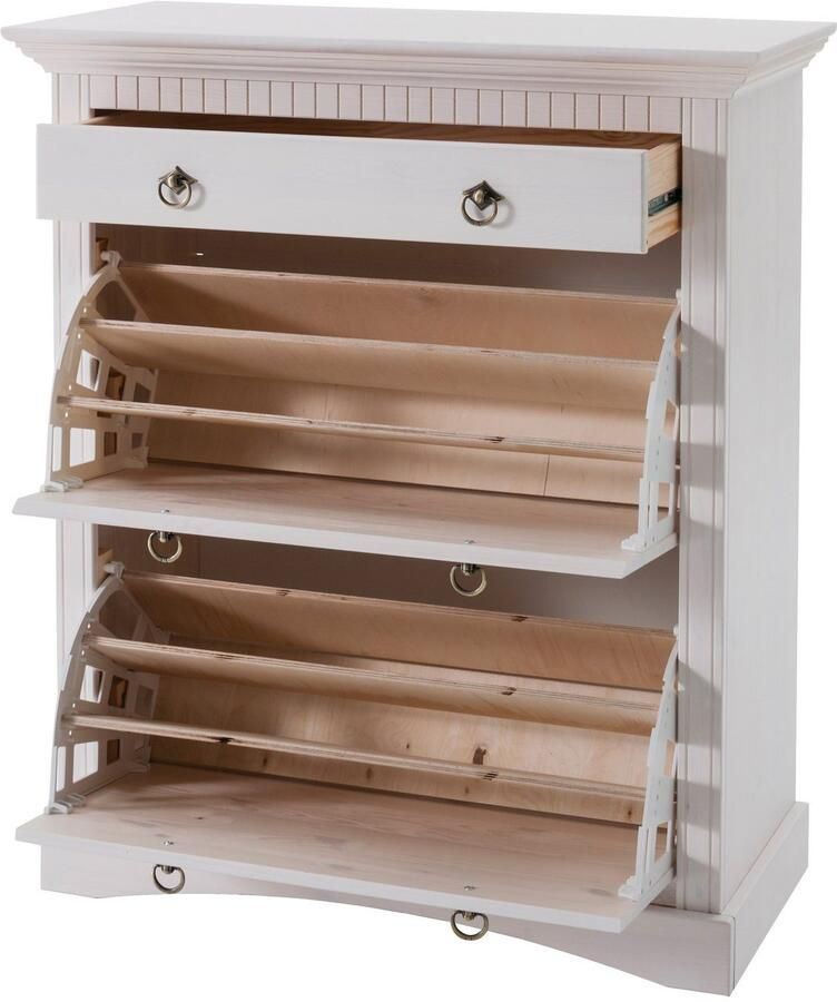 Home affaire Schoenenkast Rustiek van massief grenen breedte 84 cm in paneel-look - Foto 2