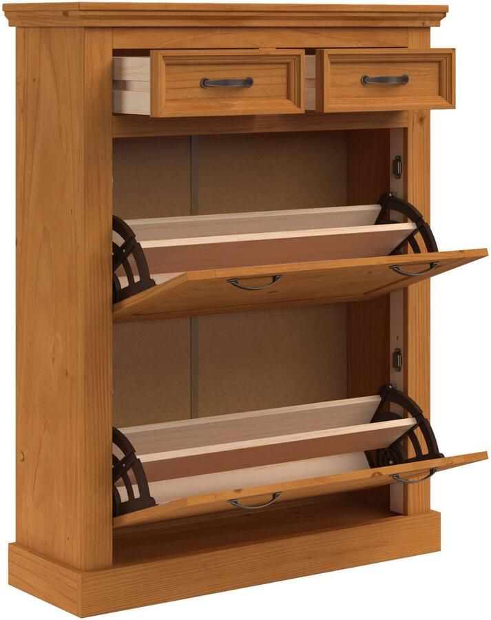 Home affaire Schoenenkast Selma met 2 kleppen en 2 lades breedte 90 cm