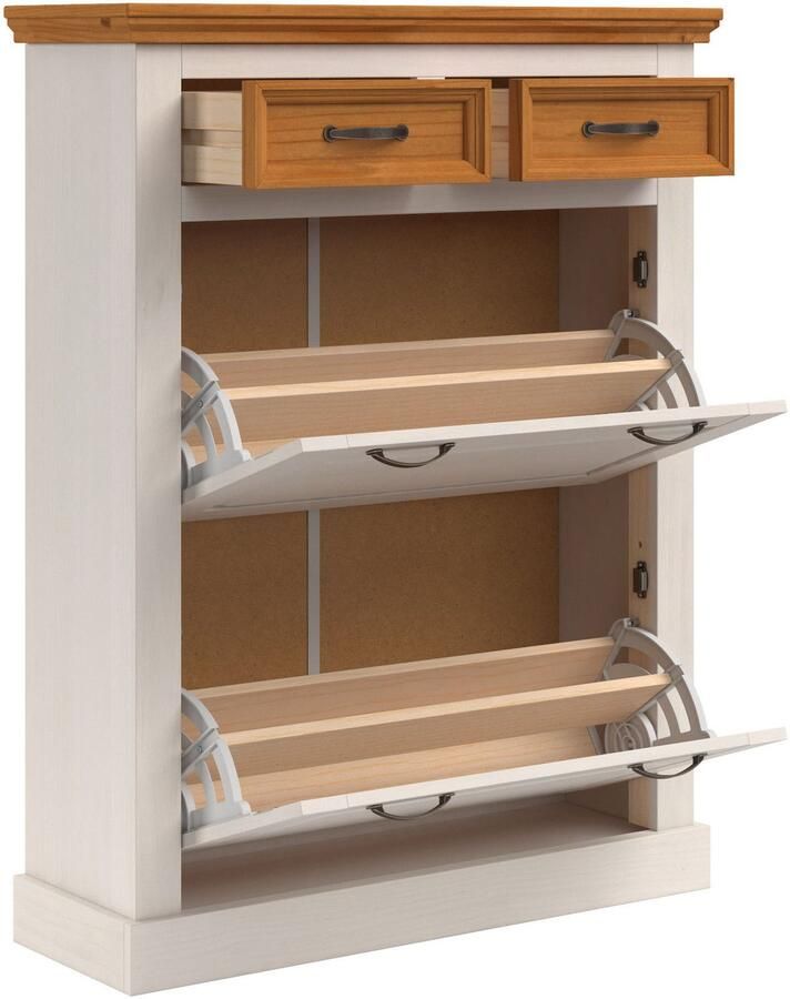 Home affaire Schoenenkast Selma met 2 kleppen en 2 lades breedte 90 cm