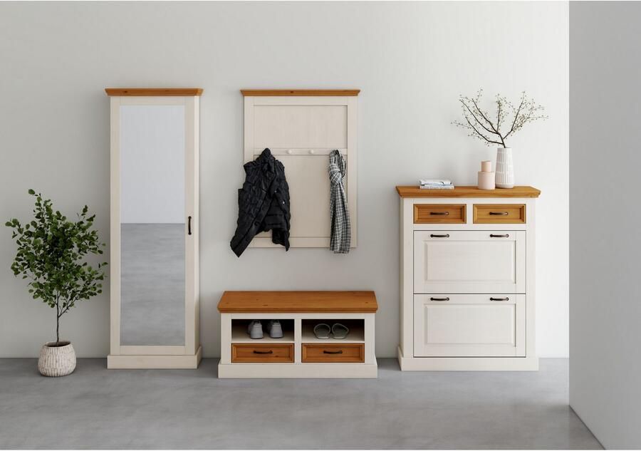 Home affaire Schoenenkast Selma met spiegelt deur en 6 schoenrijen breedte 60 cm hoogte 180 cm - Foto 2