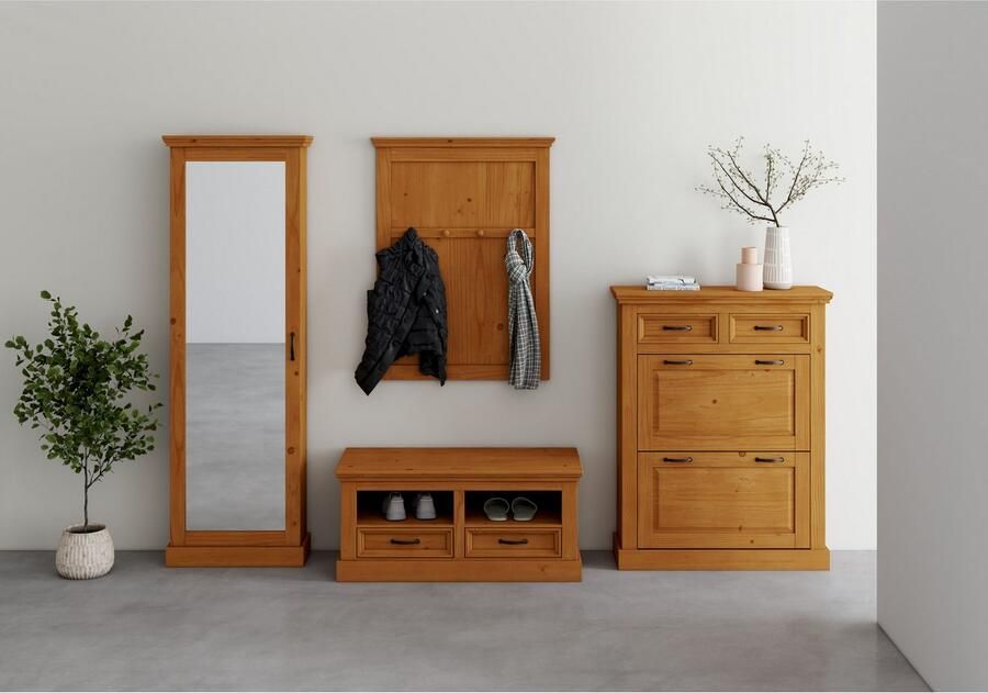 Home affaire Schoenenkast Selma met spiegelt deur en 6 schoenrijen breedte 60 cm hoogte 180 cm - Foto 2