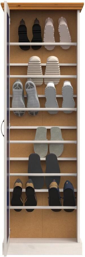 Home affaire Schoenenkast Selma met spiegelt deur en 6 schoenrijen breedte 60 cm hoogte 180 cm - Foto 7