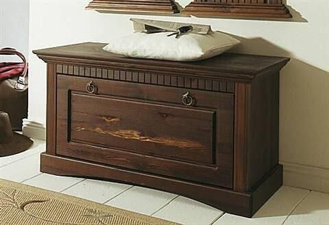 Home affaire Schoenenkist Rustiek van massief grenen zithoogte 49 cm met cassette-look - Foto 9
