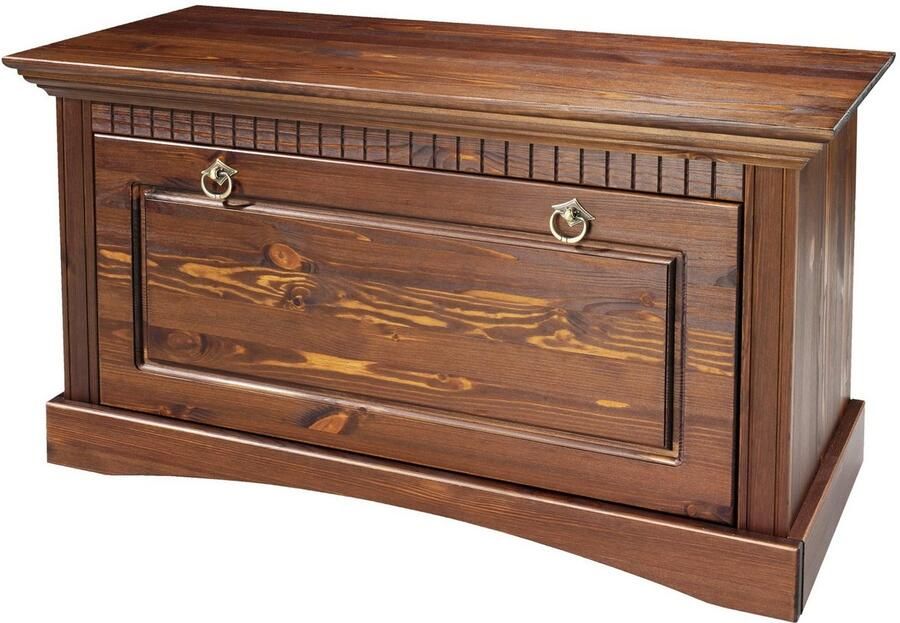 Home affaire Schoenenkist Rustiek van massief grenen zithoogte 49 cm in paneel-look - Foto 3