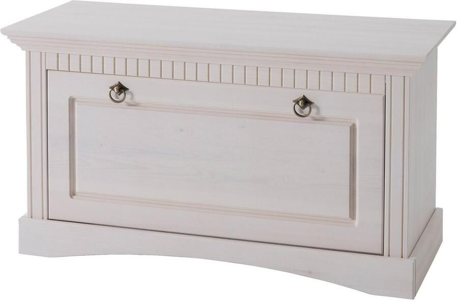 Home affaire Schoenenkist Rustiek van massief grenen zithoogte 49 cm in paneel-look - Foto 4