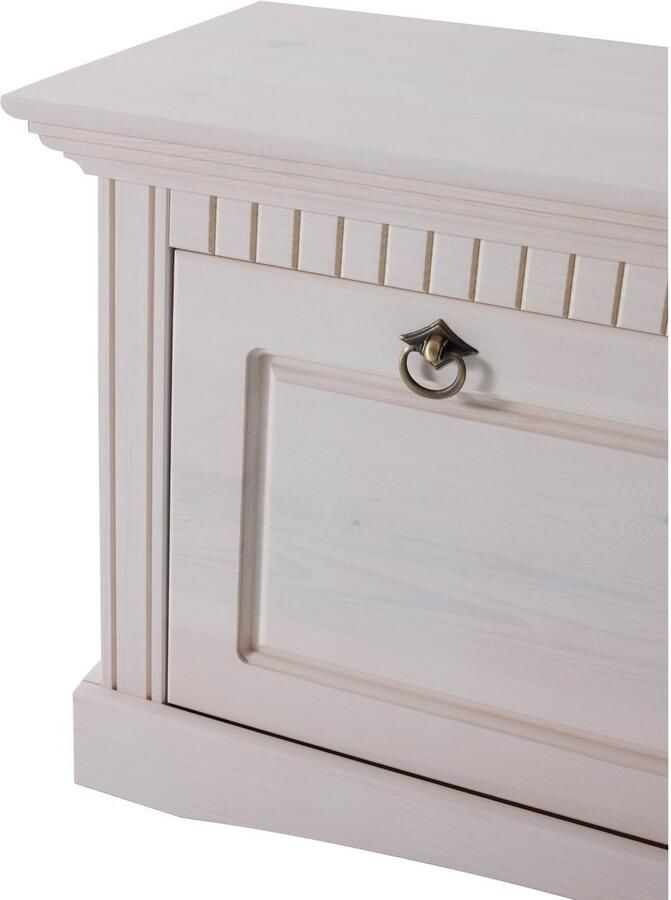 Home affaire Schoenenkist Rustiek van massief grenen zithoogte 49 cm in paneel-look - Foto 2