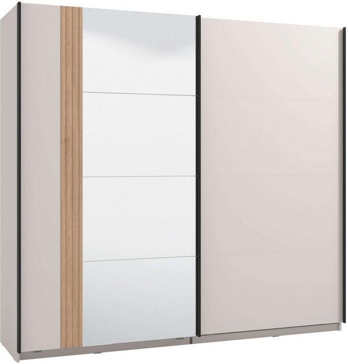 Home affaire Schuifdeurkast Belfort kledingkast met spiegel gemaakt in Europa 2 schuifdeuren 220x61x205cm fsc -gecertificeerd houtmateriaal - Foto 6