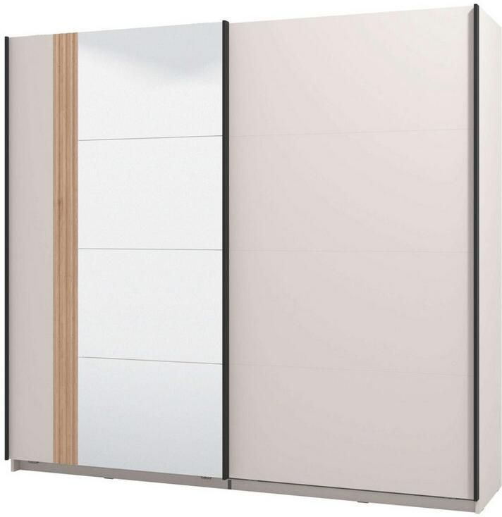 Home affaire Schuifdeurkast Belfort kledingkast met spiegel gemaakt in Europa 2 schuifdeuren 220x61x205cm fsc -gecertificeerd houtmateriaal - Foto 4