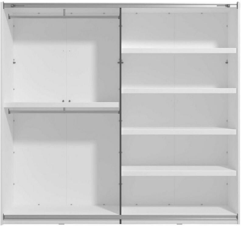 Home affaire Schuifdeurkast Belfort kledingkast met spiegel gemaakt in Europa 2 schuifdeuren 220x61x205cm fsc -gecertificeerd houtmateriaal - Foto 3