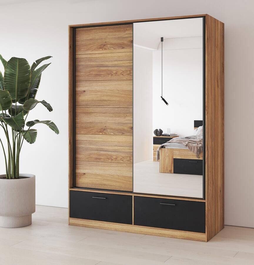 Home affaire Schuifdeurkast Faweza Breedte 200 cm Kledingkast incl. volledige binnenuitrusting - Foto 5