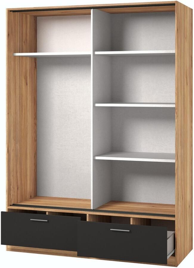 Home affaire Schuifdeurkast Faweza Breedte 200 cm Kledingkast incl. volledige binnenuitrusting - Foto 2