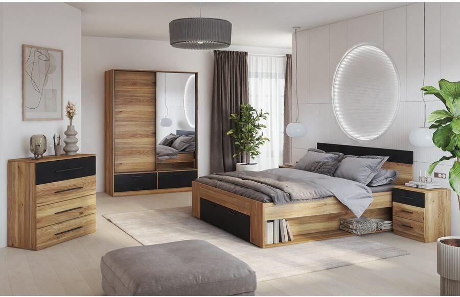 Home affaire Schuifdeurkast Faweza Breedte 200 cm Kledingkast incl. volledige binnenuitrusting - Foto 4