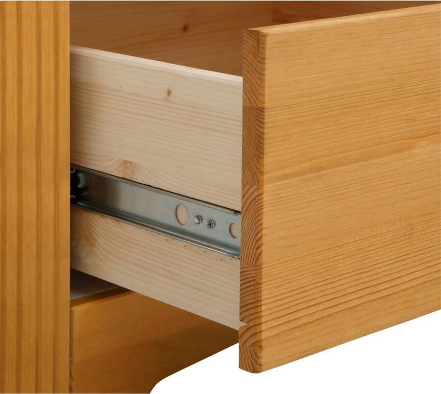 Home affaire Schuifdeurkast Konrad Breedte 111 cm van massief FSC -gecertificeerd dennenhout - Foto 2