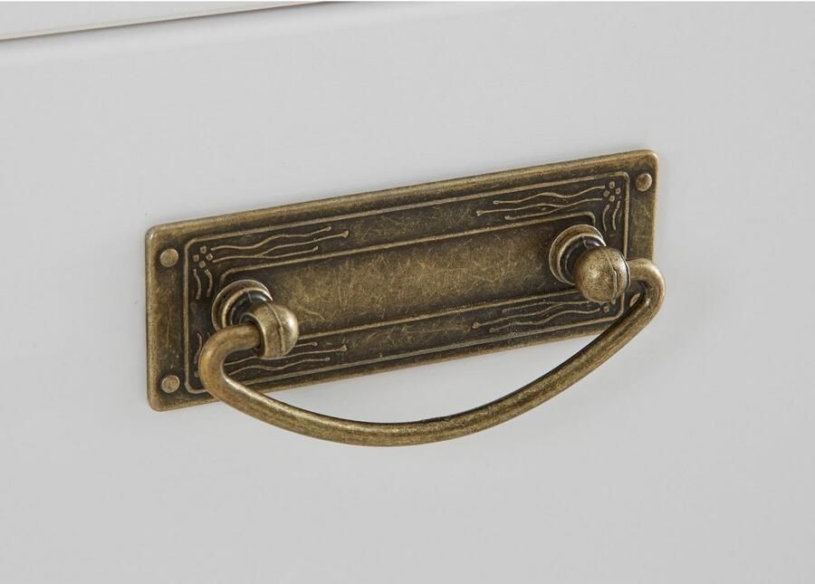 Home affaire Schuifdeurkast Konrad landelijke stijl rustiek met lades + spiegel kassettes massief dennenhout fsc -gecertificeerd messing handgrepen verschillende varianten - Foto 8