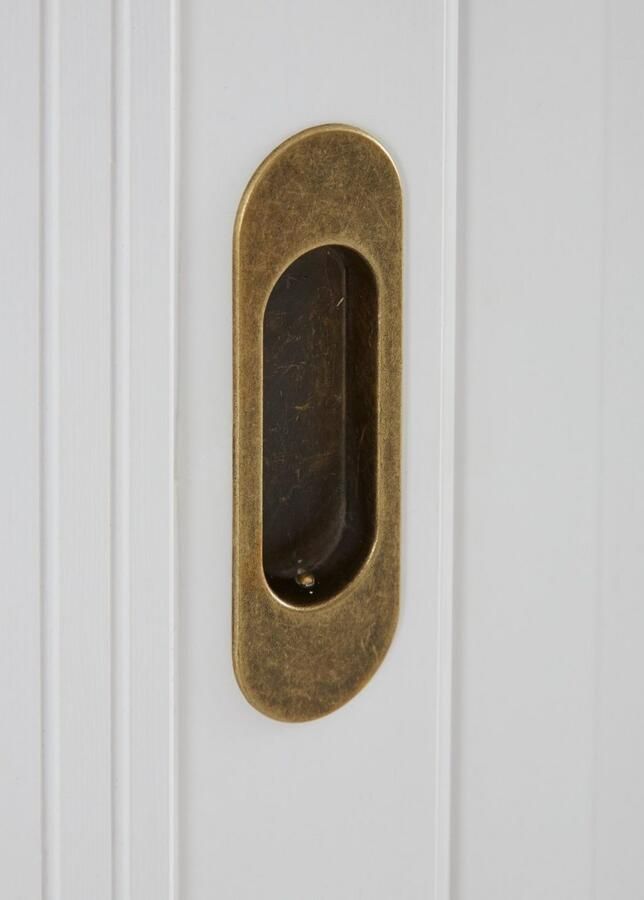 Home affaire Schuifdeurkast Konrad landelijke stijl rustiek met lades + spiegel kassettes massief dennenhout fsc -gecertificeerd messing handgrepen verschillende varianten - Foto 7