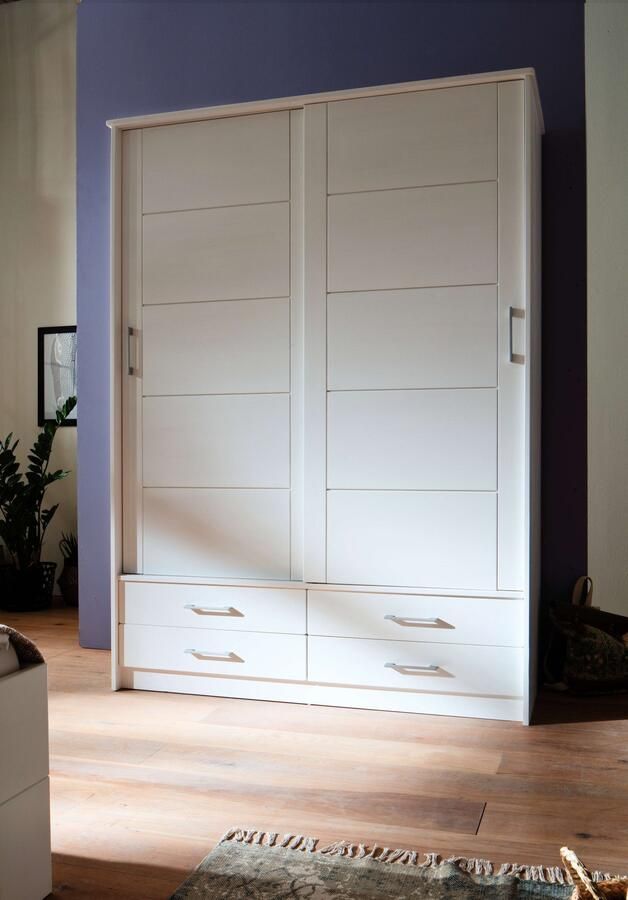 Home affaire Schuifdeurkast Progress hoogwaardige kast met lades en planken Kledingkast met interne indeling FSC-gecertificeerd massief hout (1 stuk) - Foto 6