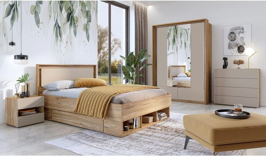 Home affaire Dressoir Wharton Breedte 100cm Ladekast Dressoir met 4 lades veel opbergruimte - Foto 5