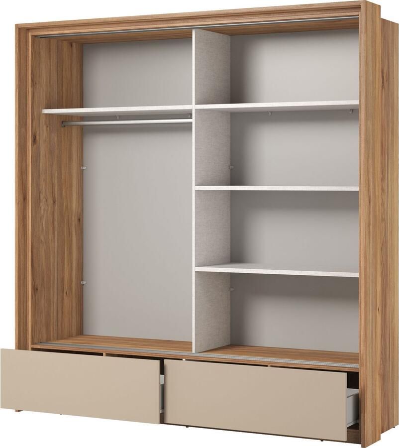 Home affaire Schuifdeurkast Wharton Breedte 159 of 209 cm Kledingkast incl. Binneninrichting