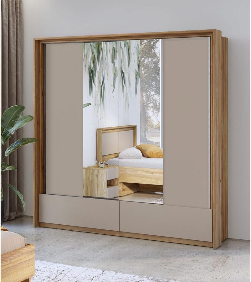 Home affaire Schuifdeurkast Wharton Breedte 159 of 209 cm Kledingkast incl. Binneninrichting - Foto 2