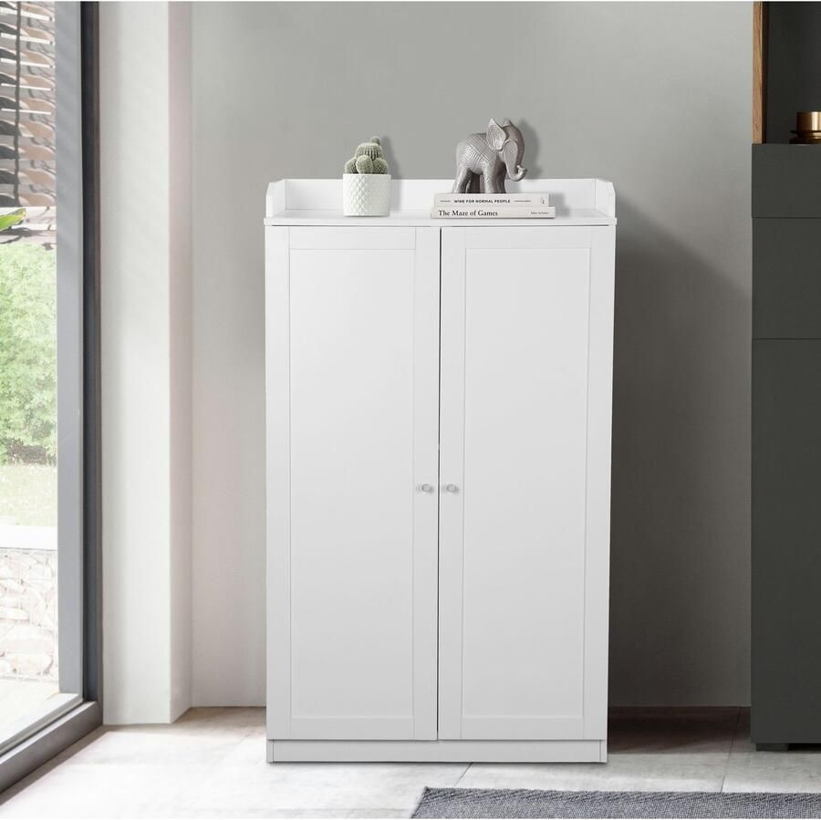 Home affaire Secretaire Aalborg PC-kast in landelijke stijl toetsenborduitgang opbergruimte 80x134 5 cm - Foto 2