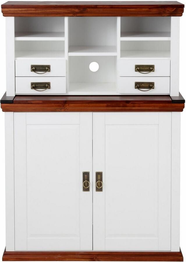 Home affaire Secretaire Konrad Bureau van massief hout met veel opbergruimte B89 x H122 cm - Foto 4