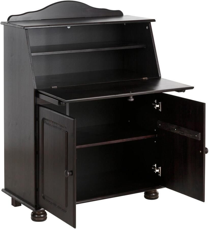 Home affaire Secretaire Mette bureau in landhuisstijl gemaakt van massief hout breedte 82 cm - Foto 3