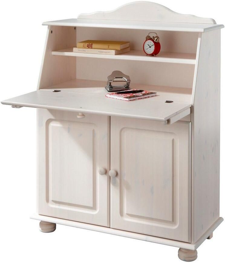 Home affaire Secretaire Mette bureau in landhuisstijl gemaakt van massief hout breedte 82 cm - Foto 3
