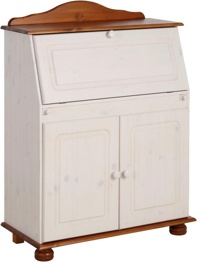 Home affaire Secretaire Mette bureau in landhuisstijl gemaakt van massief hout breedte 82 cm - Foto 5