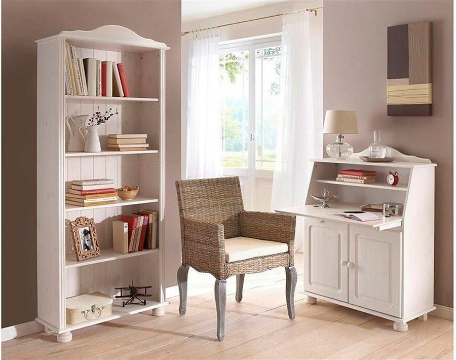 Home affaire Secretaire Mette bureau in landhuisstijl gemaakt van massief hout breedte 82 cm - Foto 4
