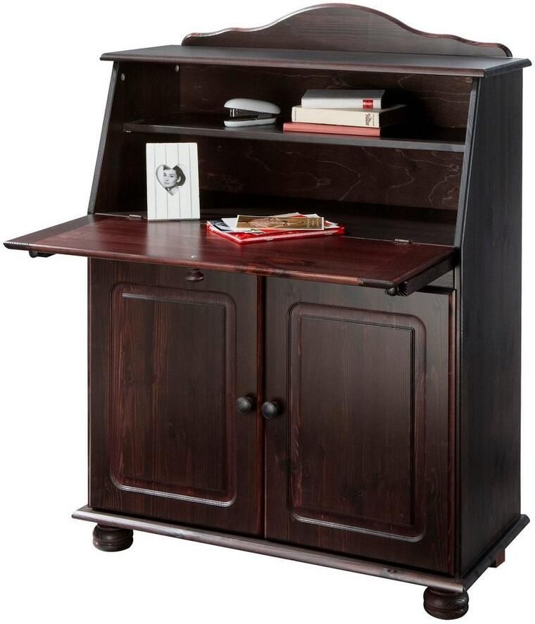 Home affaire Secretaire Mette bureau in landhuisstijl gemaakt van massief hout breedte 82 cm - Foto 5