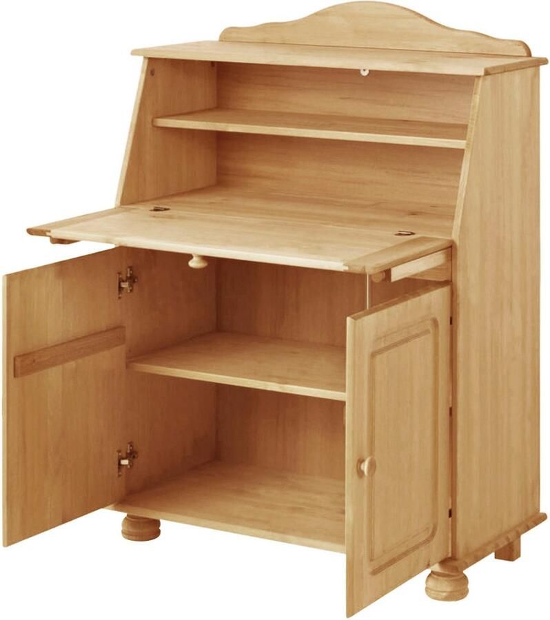 Home affaire Secretaire Mette bureau in landhuisstijl gemaakt van massief hout breedte 82 cm - Foto 4