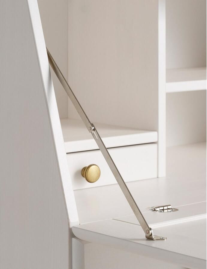 Home affaire Secretaire Rosi in landelijke stijl Bureau van massief hout met vitrine in 2 breedtes - Foto 3