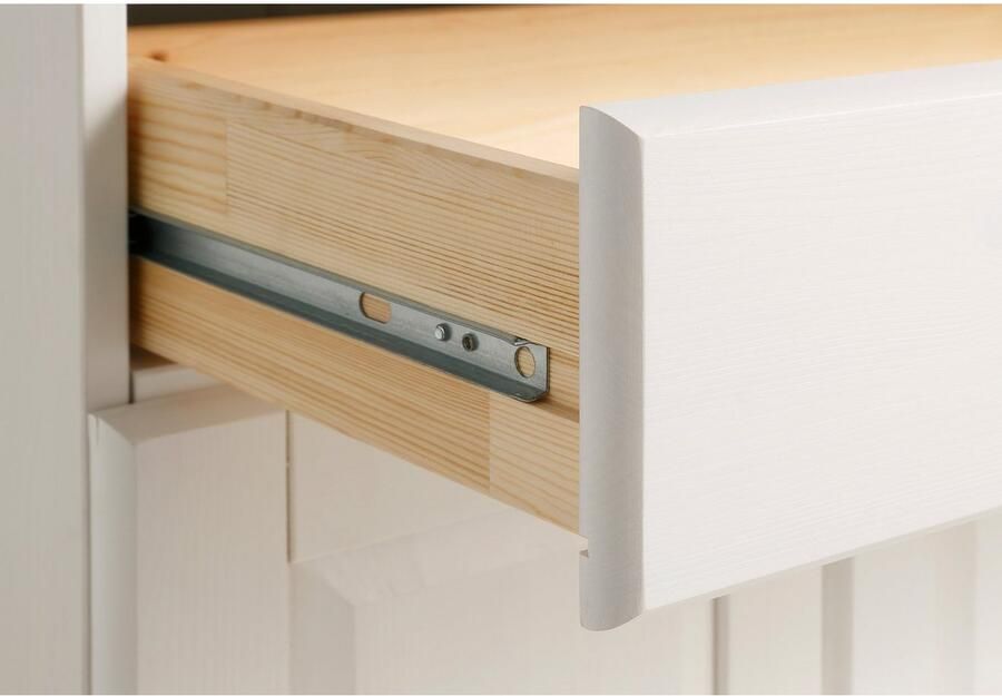 Home affaire Secretaire Rosi in landelijke stijl Bureau van massief hout met vitrine in 2 breedtes - Foto 4