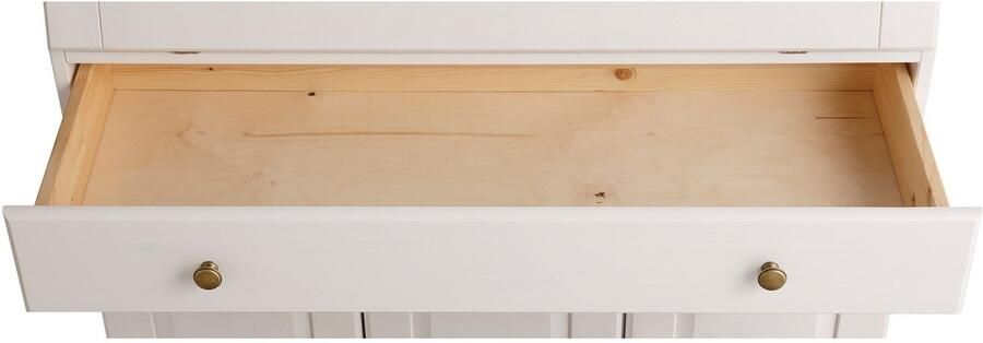 Home affaire Secretaire Rosi in landelijke stijl Bureau van massief hout met vitrine in 2 breedtes - Foto 11