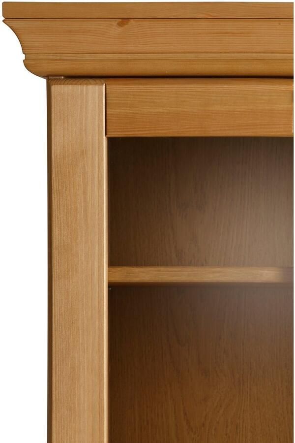 Home affaire Secretaire Rosi in landelijke stijl Bureau van massief hout met vitrine in 2 breedtes - Foto 5