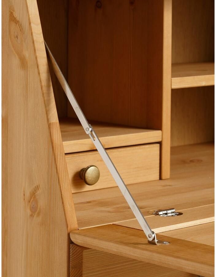 Home affaire Secretaire Rosi in landelijke stijl Bureau van massief hout met vitrine in 2 breedtes - Foto 3