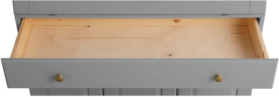 Home affaire Secretaire Rosi in landelijke stijl Bureau van massief hout met vitrine in 2 breedtes - Foto 10