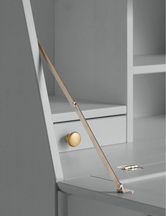 Home affaire Secretaire Rosi in landelijke stijl Bureau van massief hout met vitrine in 2 breedtes - Foto 3