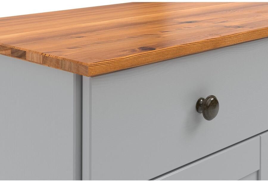 Home affaire Sidetable Alby2 Met 2 deuren 2 lades en metalen grepen breedte 85 cm - Foto 2