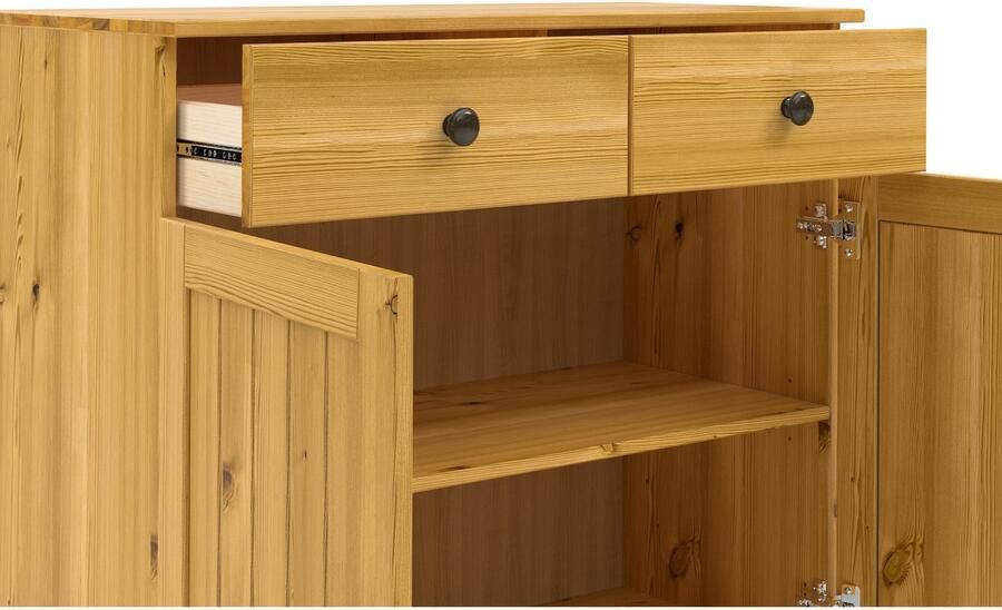 Home affaire Sidetable Alby2 Met 2 deuren 2 lades en metalen grepen breedte 85 cm - Foto 5