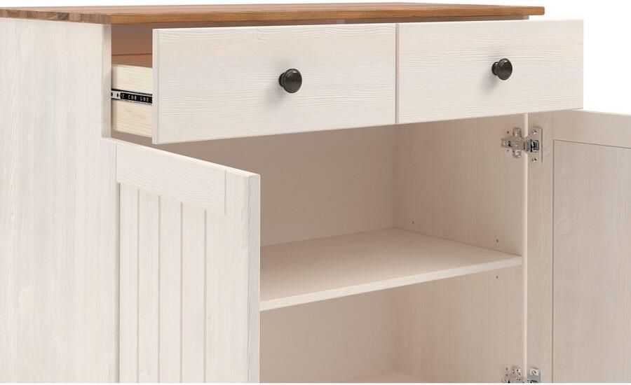 Home affaire Sidetable Alby2 Met 2 deuren 2 lades en metalen grepen breedte 85 cm - Foto 5