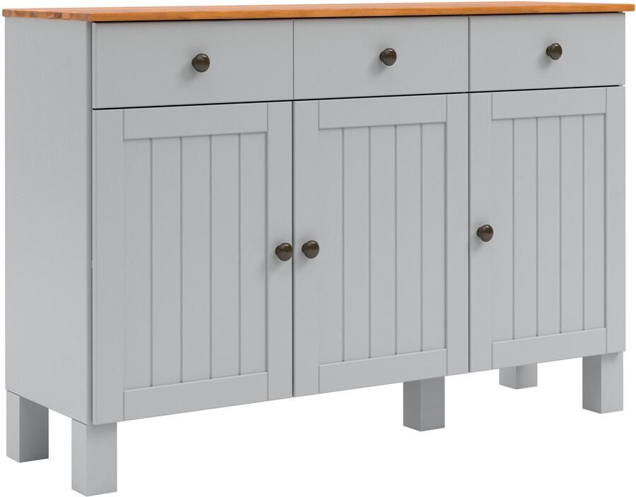 Home affaire Sidetable Alby2 Met 3 deuren 3 lades en metalen grepen breedte 125 cm - Foto 7