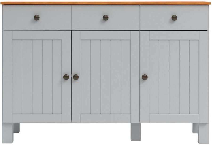 Home affaire Sidetable Alby2 Met 3 deuren 3 lades en metalen grepen breedte 125 cm - Foto 2