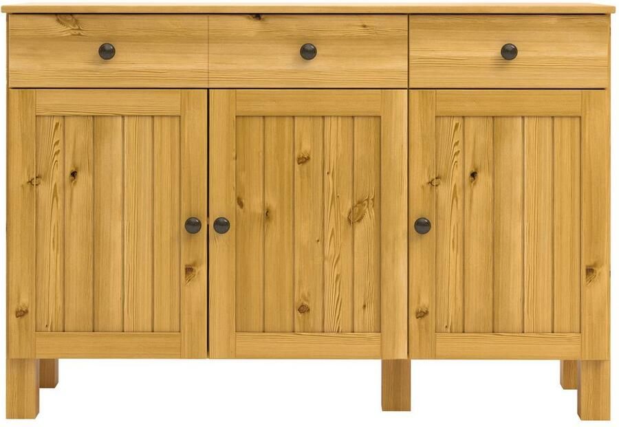 Home affaire Sidetable Alby2 Met 3 deuren 3 lades en metalen grepen breedte 125 cm - Foto 2