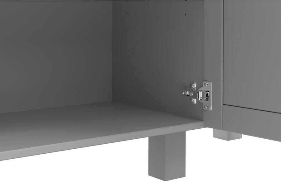 Home affaire Sidetable Alby2 Met 3 deuren 3 lades en metalen grepen breedte 125 cm - Foto 4